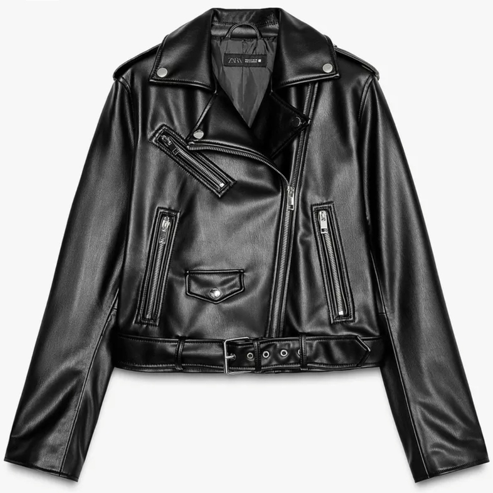 Zara  Black Leather Jacket